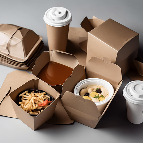Biodegradable plastic-free food-grade paper box